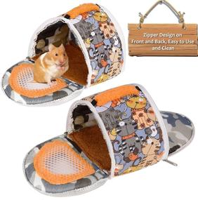 img 1 attached to 🐾 PetLoft Small Animal Carrier Bag: Portable 2-Side Zipper Entry, Detachable Strap, Breathable Travel Bag, Warm Hideaway Bed for Hamster, Gerbil, Squirrel, Guinea Pig, Chinchilla