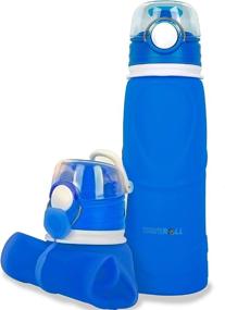 img 4 attached to 🌊 Foldable Water Bottle Collapsible: Portable, Leak-Proof Silicone Waterbottle 26oz - Medical Grade, BPA Free, Anti-Spill Valve