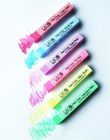 img 1 attached to GypsyStix Neon Shimmer Hair Color Chalk: 6 Vibrant Shades for Dazzling Hair Transformations
