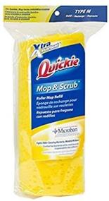 img 2 attached to 🧽 Extra Absorbent Quickie Roller Mop Refill for Bathroom and Kitchen Cleaning with Antimicrobial Microban Technology