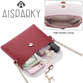 img 1 attached to 👜 Stylish Small Crossbody Leather Women's Handbags & Wallets with Pendant - Perfect for Fashionable Women
