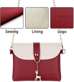 img 2 attached to 👜 Stylish Small Crossbody Leather Women's Handbags & Wallets with Pendant - Perfect for Fashionable Women