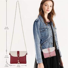 img 3 attached to 👜 Stylish Small Crossbody Leather Women's Handbags & Wallets with Pendant - Perfect for Fashionable Women