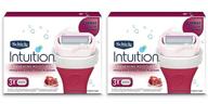 картриджи для замены бритвы schick intuition renewing moisture - 3 штуки (2 упаковки): увлажняющее и удобное средство для бритья. логотип