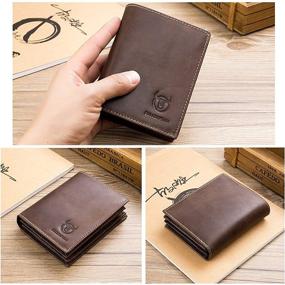 img 2 attached to 🧳 BULLCAPTAIN Authentic Leather RFID Blocking Wallets