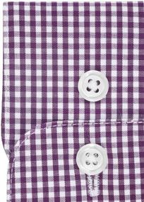 img 2 attached to Gingham Check Dress Shirt for Men