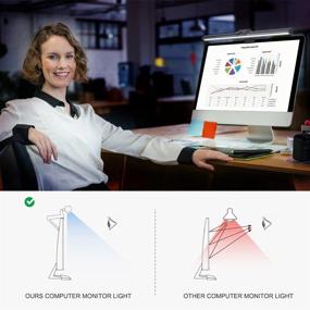 img 1 attached to 💡 Office Lamp for Computer Monitor, Eye-Friendly Desktop Monitor Light for Home Office, Glare-Free Task Lamp with Sensitive Touch Control, 3 Light Modes