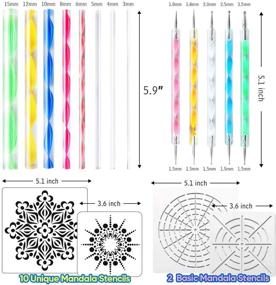 img 2 attached to Mandala Dotting Stencils Painting Supplies Painting, Drawing & Art Supplies