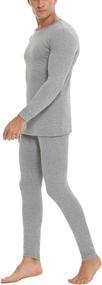 img 3 attached to 👖 Daupanzees Men's Ultra Soft Thermal Underwear Set in Elastic Lightweight Fabric with Thin Fleece Lining - Long Johns