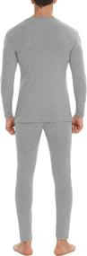 img 2 attached to 👖 Daupanzees Men's Ultra Soft Thermal Underwear Set in Elastic Lightweight Fabric with Thin Fleece Lining - Long Johns