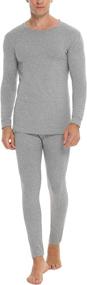 img 1 attached to 👖 Daupanzees Men's Ultra Soft Thermal Underwear Set in Elastic Lightweight Fabric with Thin Fleece Lining - Long Johns