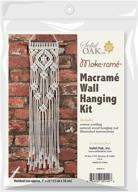 🧶 craft with elegance: solid oak small format macrame kit - lacy squares logo