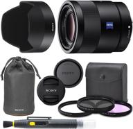 📷 объектив sony sonnar t fe 55 мм f/1.8 za для полнокадровой камеры с набором aom pro kit: уф-фильтр, поляризационный фильтр, фильтр для флуоресцентной съемки, бленда, крышки - международная версия логотип