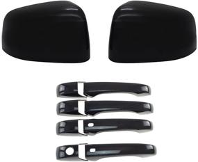 img 4 attached to 🚘 Enhance Your Jeep Grand Cherokee & Dodge Durango: YOUNGERCAR Mirror Cover + 4Door Handle Cover - Gloss Black ABS Painted (2014-2020)