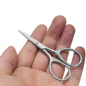 img 1 attached to 💈 Stainless Steel Beard Mustache Scissors - Premium Trimming Shear for Men's Facial and Body Hair