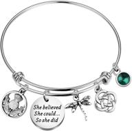 🏴 bleouk scottish thistle dragonfly charm bracelet: perfect sasenach inspired jewelry gift for empowered women logo