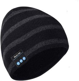 img 4 attached to Wireless Bluetooth Beanie Music Hat Knitted Music Hat Built In Mic Stereo Speakers