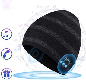 img 1 attached to Wireless Bluetooth Beanie Music Hat Knitted Music Hat Built In Mic Stereo Speakers