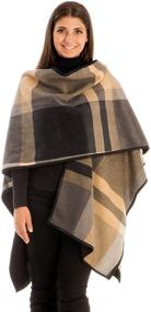 img 2 attached to Womens Winter Button Fleece Poncho: Stylish Women's Accessories for Scarves & Wraps