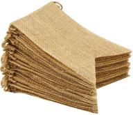 leobro 48 pcs burlap banner: 30 ft swallowtail flag for diy holiday, wedding, camping & party decor - fba shipping included logo