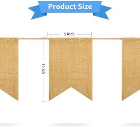 img 3 attached to LEOBRO 48 Pcs Burlap Banner: 30 Ft Swallowtail Flag for DIY Holiday, Wedding, Camping & Party Decor - FBA Shipping Included