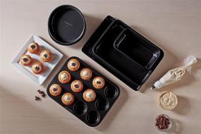 img 1 attached to 🍪 6-Piece Black Calphalon Nonstick Bakeware Set