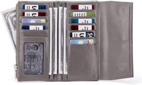 img 1 attached to Leather Wallets Trifold Compact Slots ID Women's Handbags & Wallets