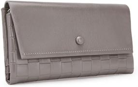 img 4 attached to Leather Wallets Trifold Compact Slots ID Women's Handbags & Wallets