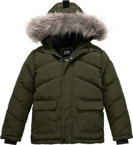 img 4 attached to ZSHOW Winter Puffer Jacket - Boys' Windproof Clothing, Jackets & Coats