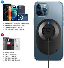 img 2 attached to 15W Fast Charging Magnetic Car Air Vent Mount Wireless Charger 🔌 Phone Holder for iPhone 12/12 mini/12 Pro/12 Pro Max with Mag-Safe Case Compatibility