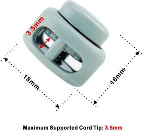 img 3 attached to 🔒 Heavy Duty Cord Locks - Double Hole Drawstring Stopper Fastener for Easy Slip-On Shoelaces and More