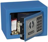🔒 honeywell 5005b steel security safe: digital lock, 0.17 cu.ft, blue - ultimate home protection logo