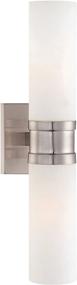 img 4 attached to 🔆 Minka Lavery 4462-84 Reversible Wall Sconce Lighting: Sleek 18"H x 4"W Damp Bath Vanity Fixture in Satin Nickel - Browse Now!