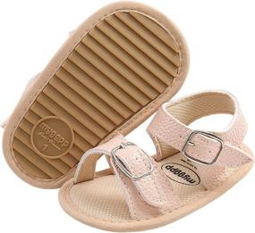 img 4 attached to 👶 Anti-Slip Sandals for Baby Toddlers, 0-18 Months Boys' Shoes - Prewalkers