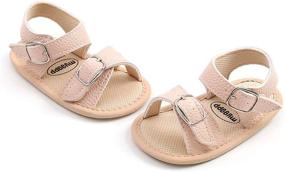 img 1 attached to 👶 Anti-Slip Sandals for Baby Toddlers, 0-18 Months Boys' Shoes - Prewalkers