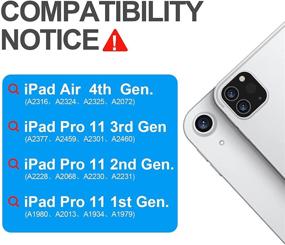 img 3 attached to Чехол-клавиатура Ipad Pro 11 дюймов 2021 года с сенсорной панелью, подсветкой, трекпадом - розовый