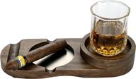 🥃 whiskey holder accessory with a wooden ashtray логотип