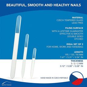 img 1 attached to 🔮 Mont Bleu Premium Set of 3 Crystal Nail Files: Handmade Gifts for Natural Nails