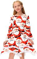 besserbay girls' christmas tiered lace hem xmas midi dress, available for ages 1-10 логотип
