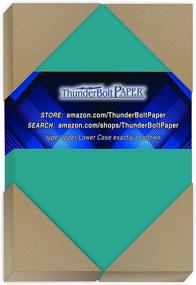 img 4 attached to 📸 Vibrant Teal 65lb Cover Cardstock - 4 X 6 Inches Photo, Card, Frame Size - Smooth Surface for Colorful Results