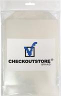 📦 convenient organization: 50 checkoutstore clear storage pockets (6 3/4 x 9 1/2) logo