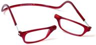 👓 clic magnetic reading glasses red (1.75): convenient and stylish eyewear solution logo