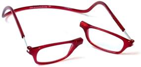 img 1 attached to 👓 Clic Magnetic Reading Glasses Red (1.75): Convenient and Stylish Eyewear Solution