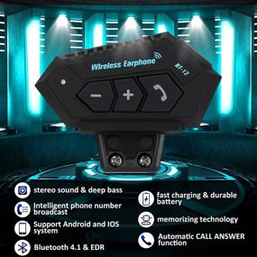 img 2 attached to 📞 Велокуртка Bluetooth для мотоцикла: беспроводные наушники с интерком-системой для свободных рук во время спортивных мероприятий на открытом воздухе - BT 4.1 мягкий кабель, наушники высокого качества звука.