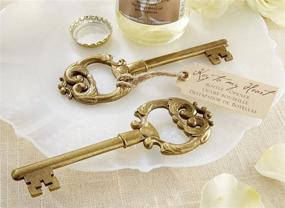 img 1 attached to 💖 Kate Aspen Antique Key Bottle Opener - Unlock the Heart