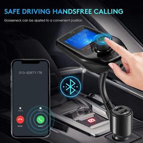 img 1 attached to 🚗 RDF Car BT 5.0 FM Transmitter: 1.44 Inch Display, Dual USB Wireless Charging, TF Card/U Disk Music Play - For All Smartphones & Audio Players