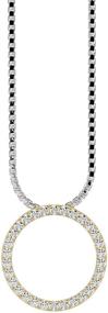 img 4 attached to 💎 AGS Certified Diamond Eternity Circle Pendant: 10K Gold - Shine True Collection (with 20 inch sterling silver chain)