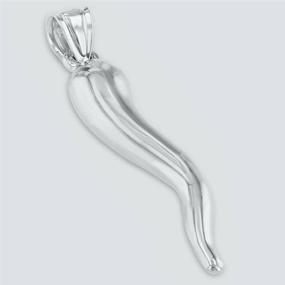 img 2 attached to 🌟 Stylish White Polished Cornicello Pendant Necklace for Boys: A Must-Have Jewelry Accessory