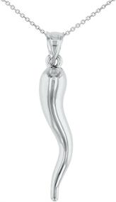 img 4 attached to 🌟 Stylish White Polished Cornicello Pendant Necklace for Boys: A Must-Have Jewelry Accessory