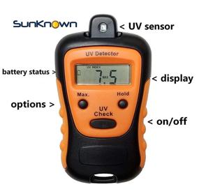 img 2 attached to 🌞 SunKnown Portable UV Intensity Meter - Handheld Sunlight Meter for Measuring Harmful UV Solar Radiation - Digital UV Index Sensor & Sunlight Strength Tester